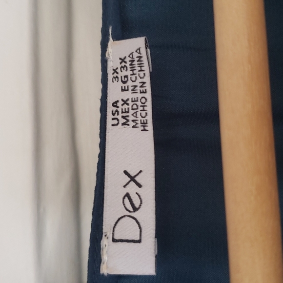 Dex 3X Teal faux wrap dress - Picture 3 of 8